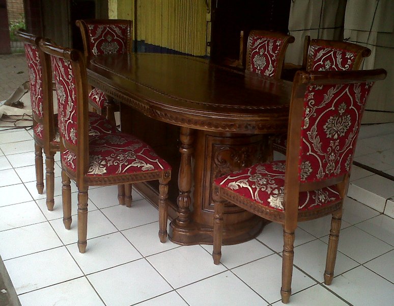 Meja Makan Jati Salina Meja Gendong