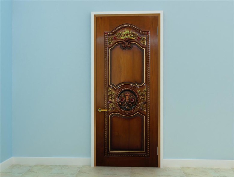 Pintu Jati teak door FLOWER DOOR