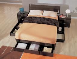 Tempat Tidur Minimalis Brown dengan laci 8