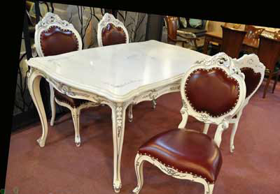 Dining Set Vintage Red