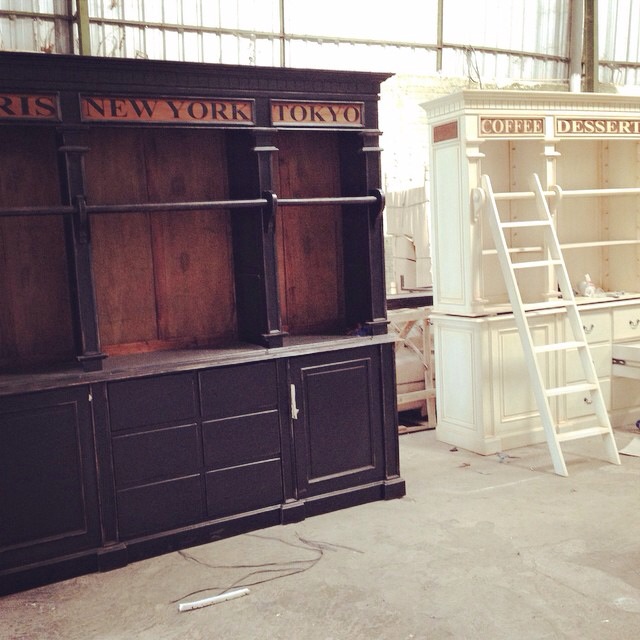 Vintage Ladder French Cabinet