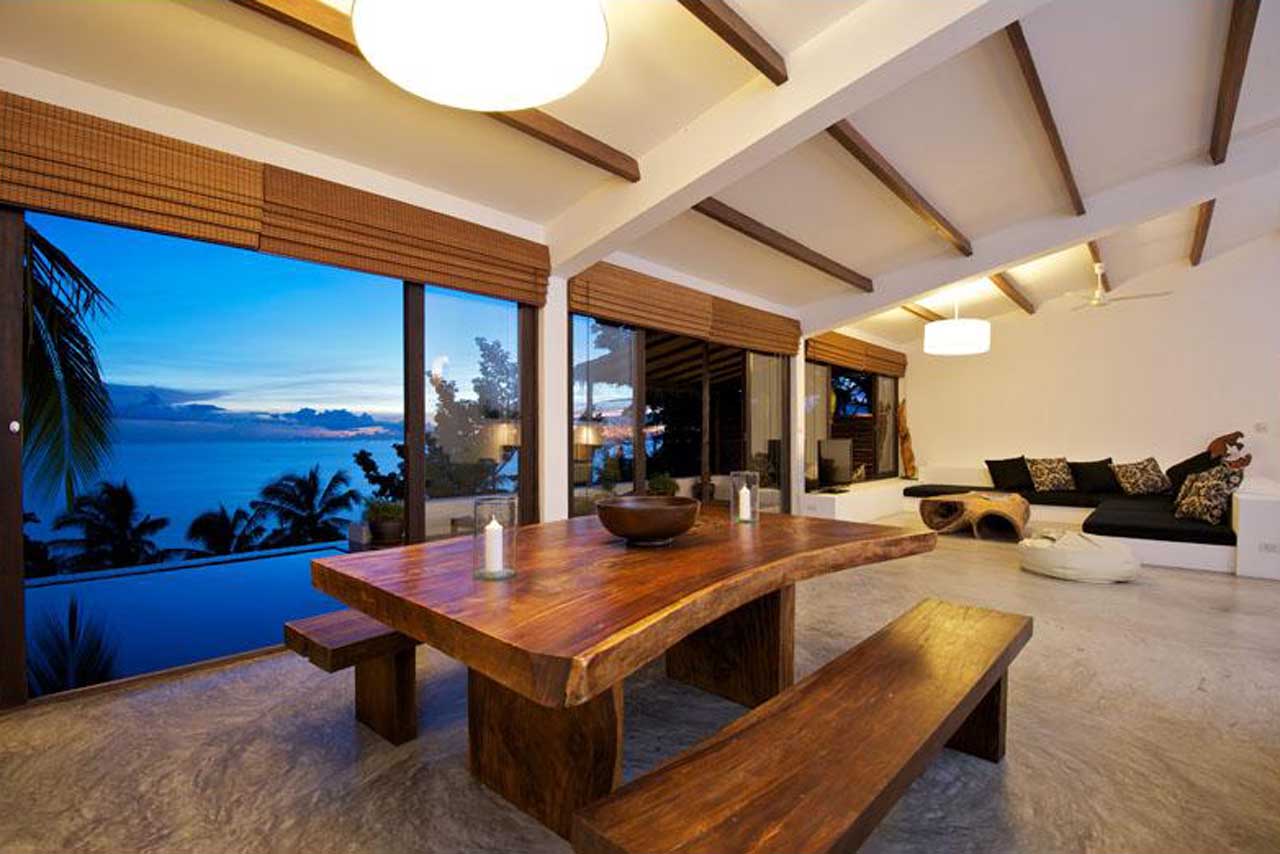 Solid wood dining table