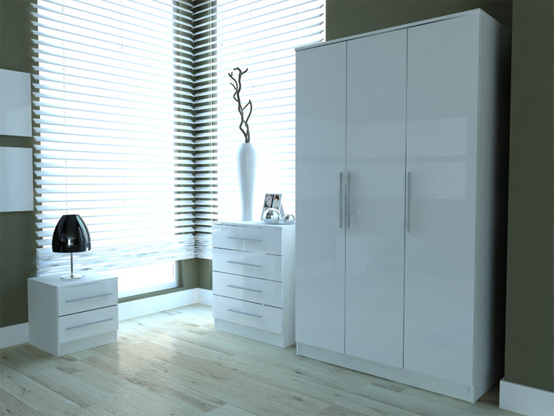 Frozen  White Gloss  Wardrobe Kode LP-036